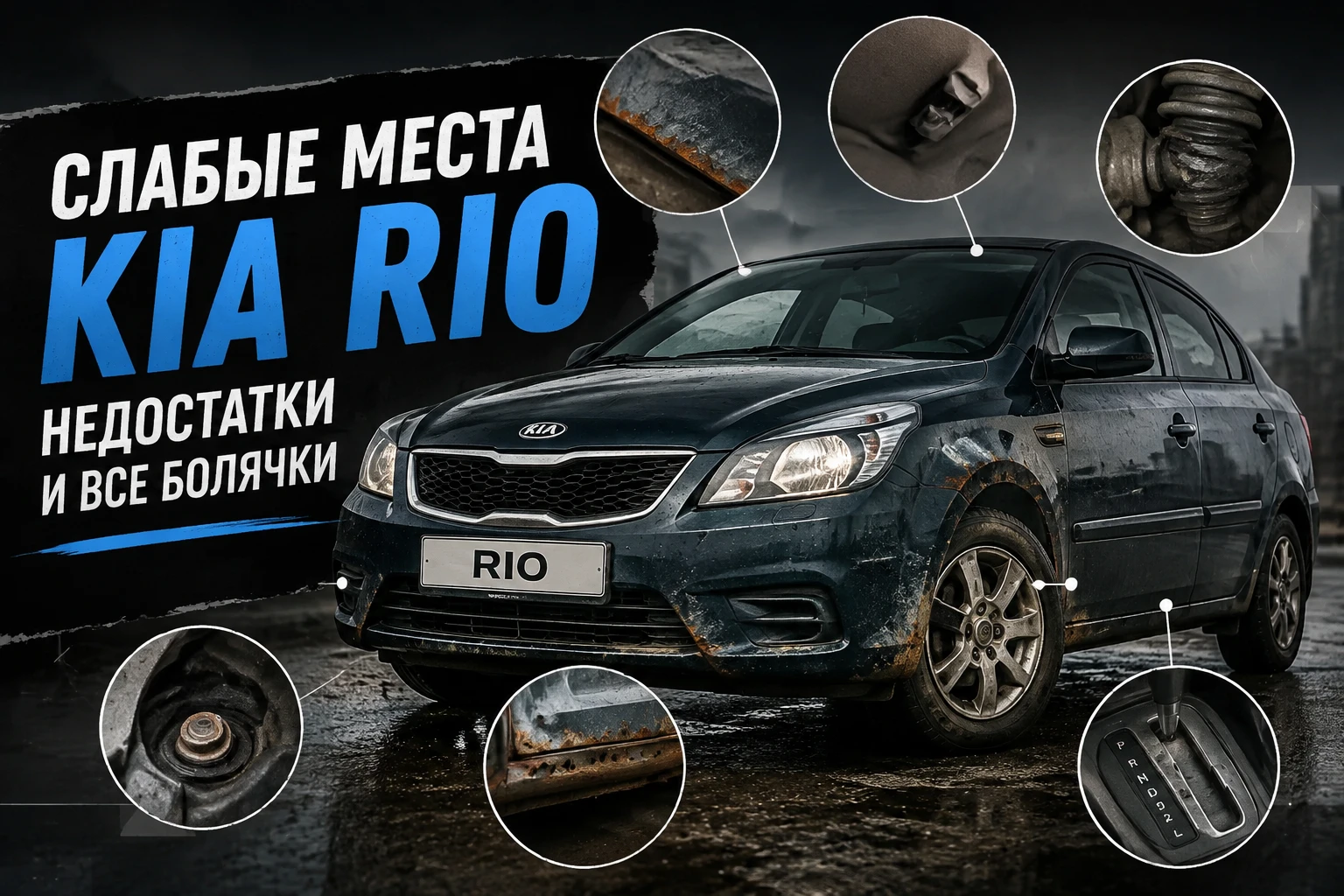 Слабые места Kia Rio – недостатки и все болячки