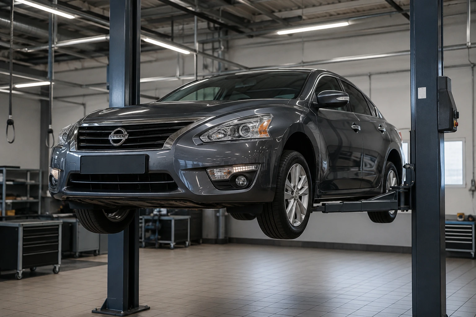 Nissan Teana на подъемнике