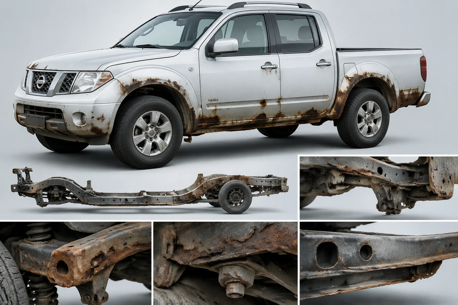 Возрастные уязвимости рамы и кузовных элементов Nissan Navara